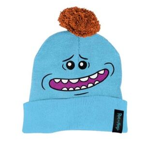 Rick and Morty Mr. Meeseeks Beanie with Orange Pom-Pom